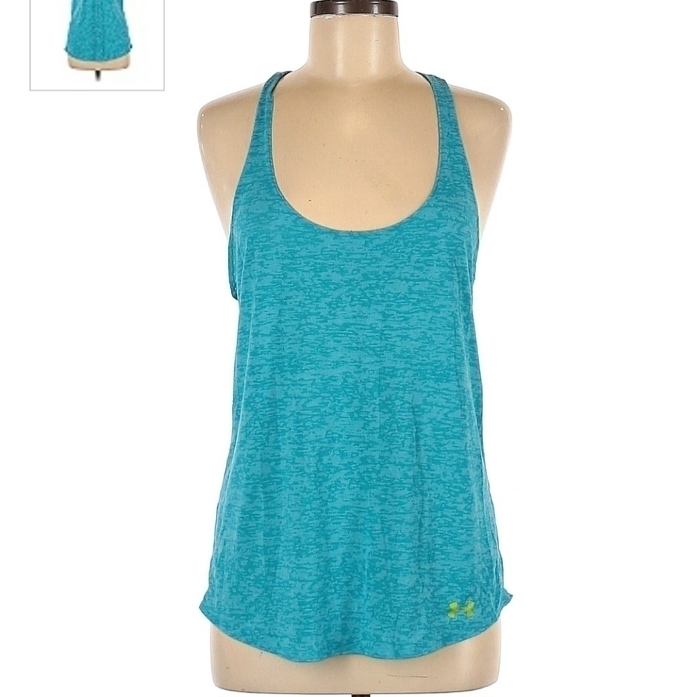 Under Armour Teal Burnout Racerback Tank Women's Medium M Athletic Athleisure